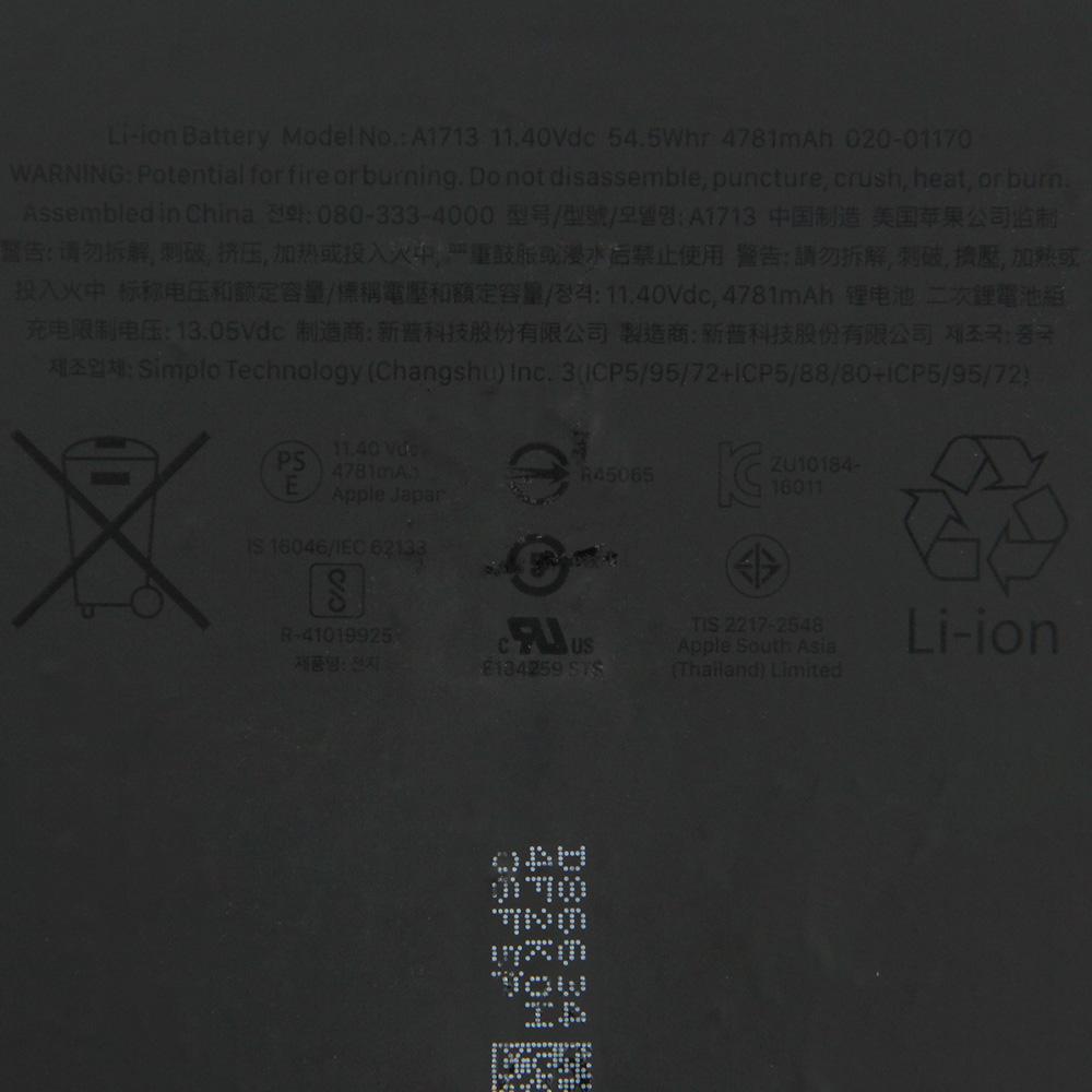 Replacement Battery For Macbook PRO 13" A1708 XT2 XQ2 L42 A1713 Laptop Battery 54.5Wh