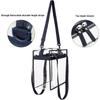 Clear Bags Stadium Approved Clear Handbag with Zipper Closure Messenger Crossbody Bag with Adjustable Strap