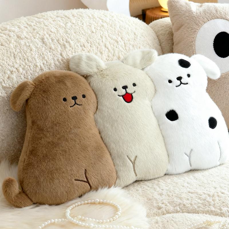 55Cm Cat Dog Plush Pillow Stuffed Kawaii Animal Long Bolster Back Support Plushie Sofa Chair Decor Present