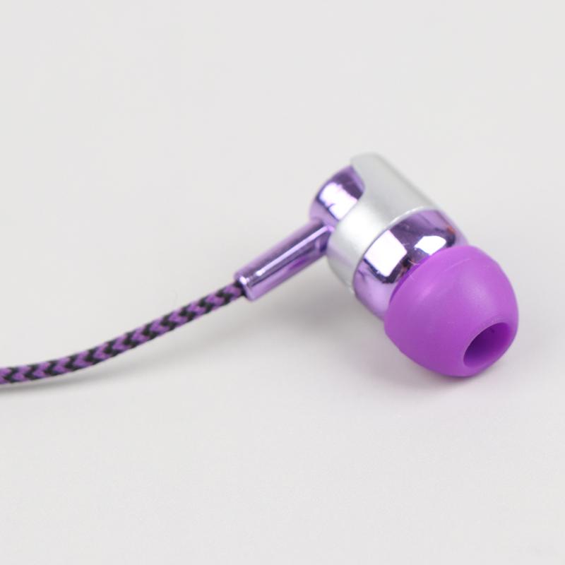 1 шт. стерео наушники проводной нейлоновый кабель гарнитура с микрофоном