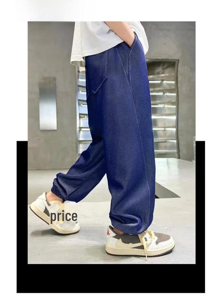 2024 Boys' Light Jeans: Spring/Autumn Street-Style Casual Trousers for Kids