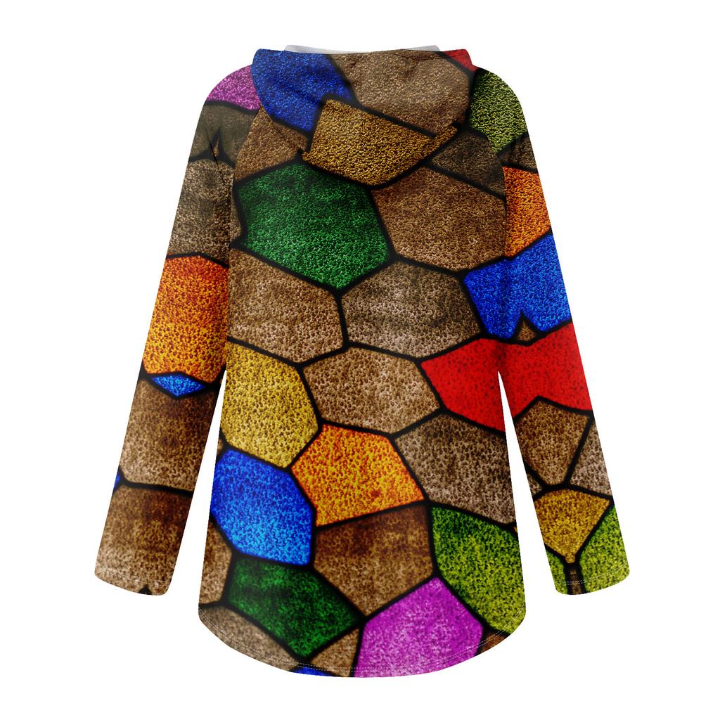 Женские свободные топы с V-образным вырезом и капюшоном с длинными рукавами, повседневные топы, домашние пижамы для отдыха, топы