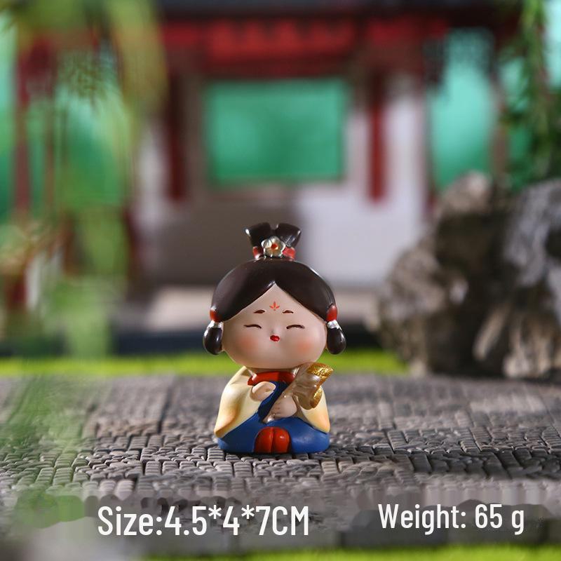 Креативный держатель для телефона в стиле династии Тан: Изысканный орнамент из смолы