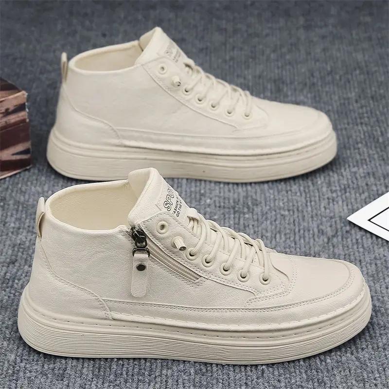 Кожаная обувь для мужчин Плоская Нескользящая и Водонепроницаемая Круглый носок Мужская Повседневная обувь Взрослые По акции Низкая цена Мода 2024 Дизайнерская