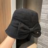 New Rear Split Bow Fisherman Hat Children Show Small Face Versatile Face Plain Face Cover Basin Hat