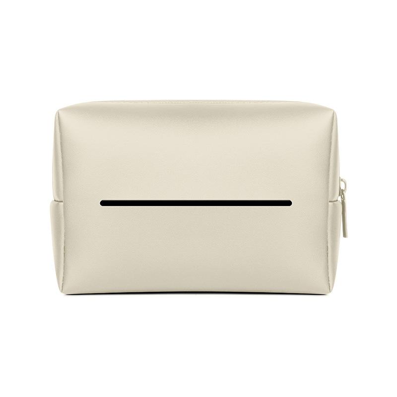 Регулируемый подлокотник из искусственной кожи для автомобиля, держатель для салфеток на заднем сиденье, застежка-молния, легкий доступ и установка в автомобиле