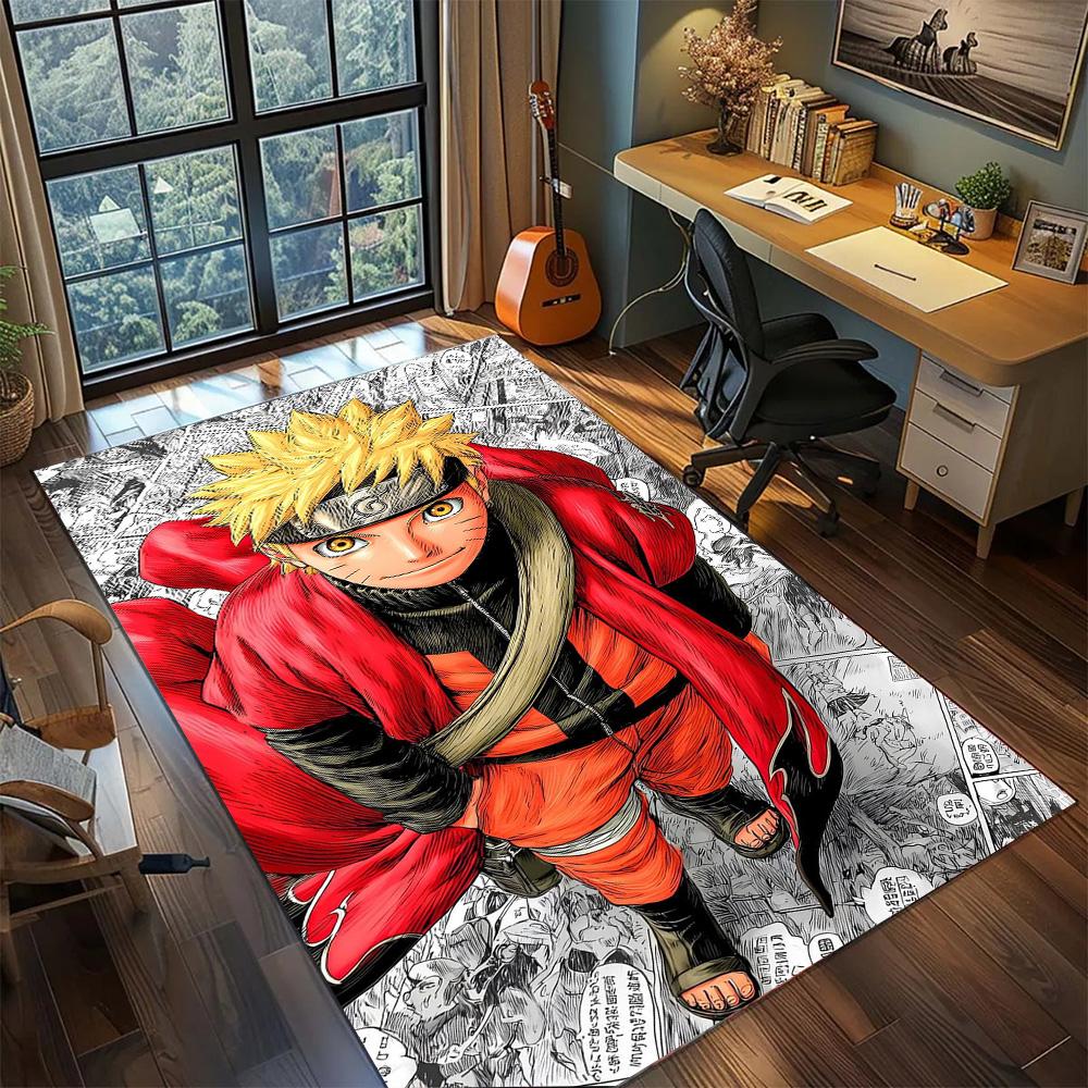 Naruto Indoor Carpet Large Area Rugs Non Slip Washable Floor Mat for Gamer Room Decoration