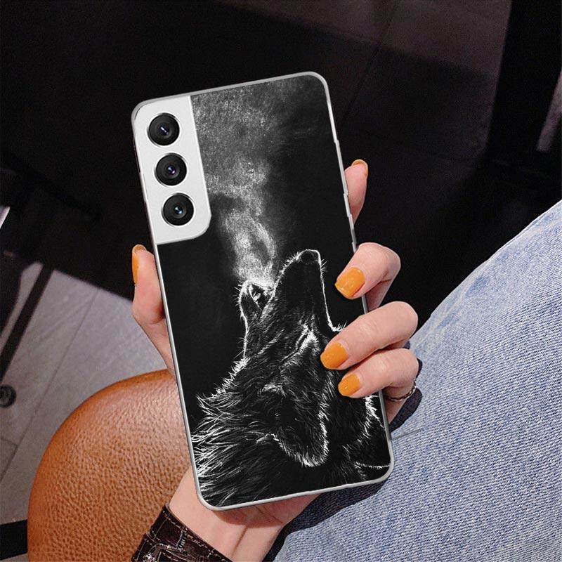 Чехол для телефона «Злой животный волк, свирепый» для Samsung Galaxy S24 S25 Edge S26 Ultra S23 S22 S21 Plus S20 FE + Персонализированный чехол с принтом