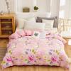 Розовый цветочный пододеяльник 100% хлопок с цветочным принтом эстетичный мягкий мягкий приятный для кожи постельное белье для подростков детей девочек подарок