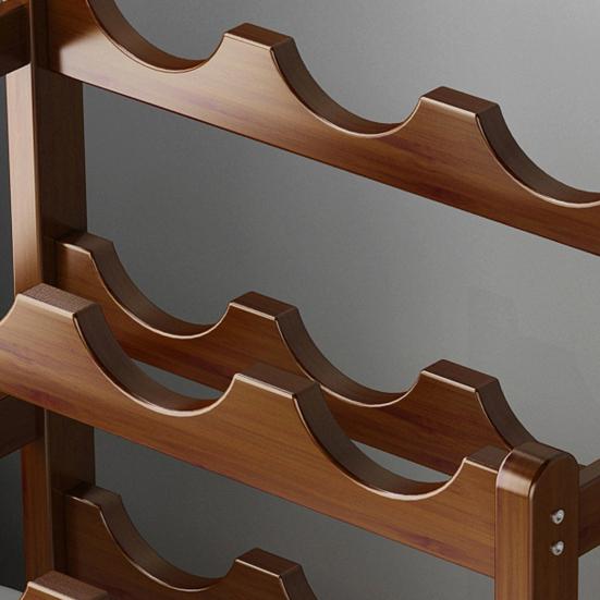 Bamboo Wine Rack Holder Bar Cabinets Stackable Storage Cube Tabletop for Champagne