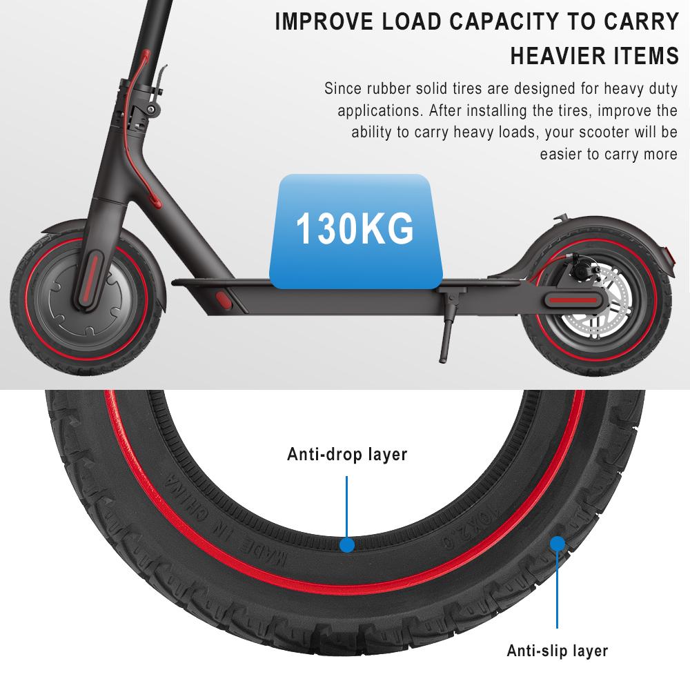 Электрический самокат 10 дюймов 10x2.0 шина для Xiaomi M365 1 S Pro Pro 2 E-Scooter резиновая сплошная шина амортизирующая нескользящая шина аксессуар