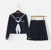 Japanese JK Navy Sailor Suit School Uniform Set for Women