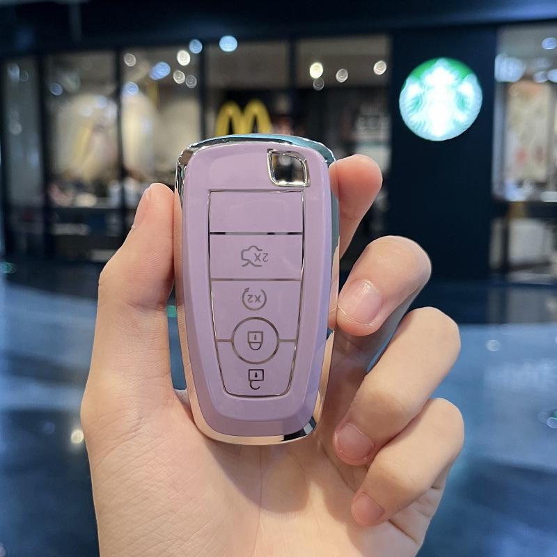 Металлический чехол для ключа Ford Mondeo, Explorer, Focus - стильная мужская сумка с пряжкой-ракушкой