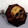 Арт-принт с изображением черепа Дня мертвых - Декоративный зонт Dia de los Muertos, Компактный складной зонт-трость 3 сложения для мужчин и женщин R151
