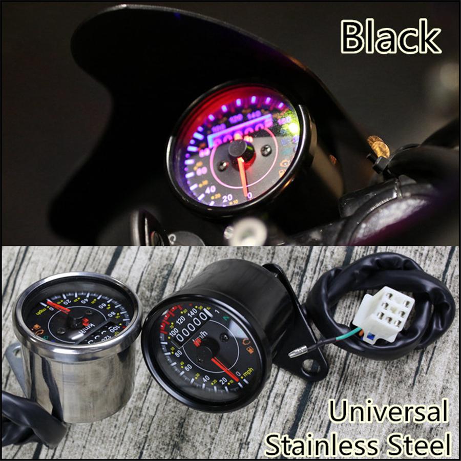 Universal Motorcycles Mechanical Odometer Speedometer Fuel Level Indicator Light