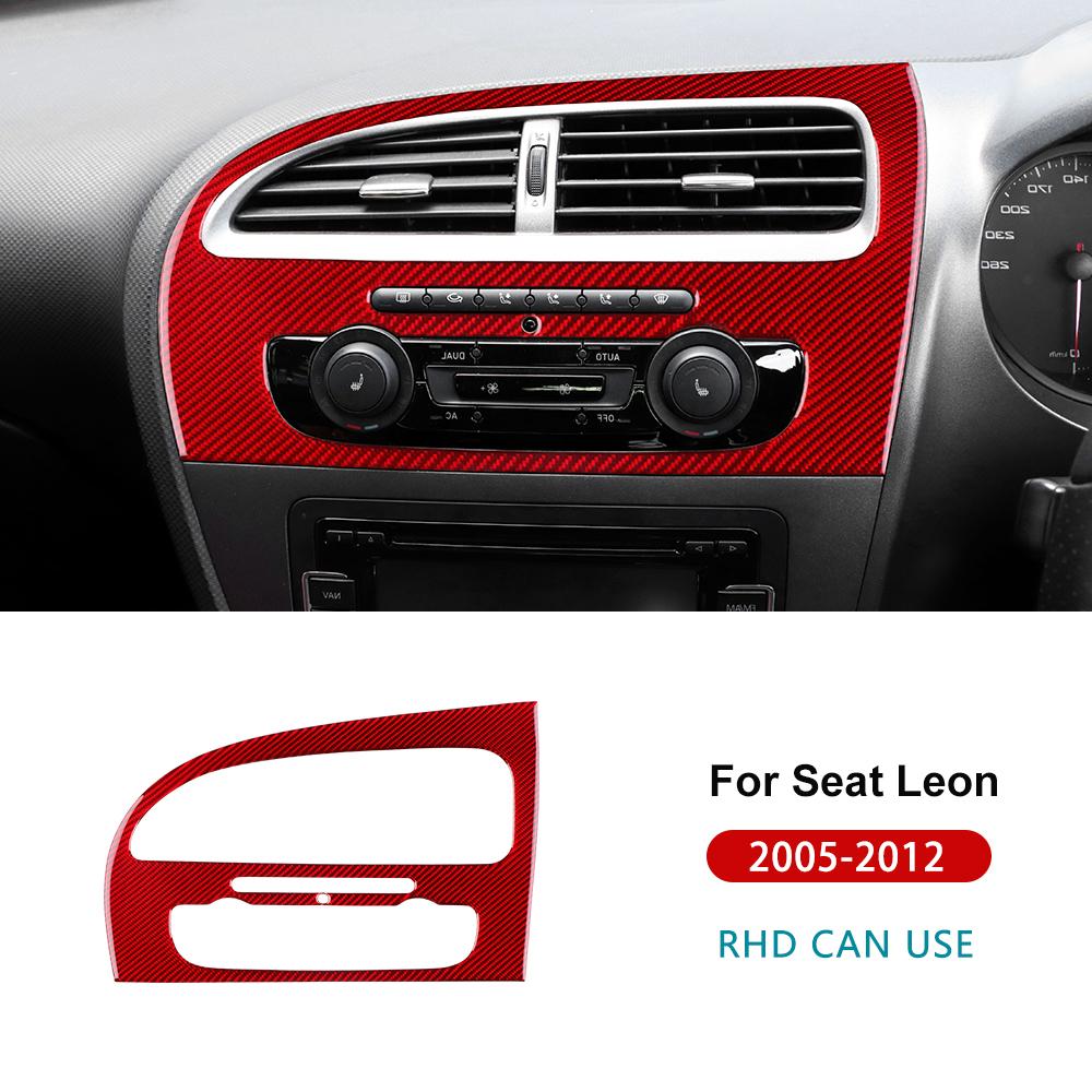 Настоящая мягкая наклейка из углеродного волокна для Seat Leon 2005 2006 2007 2008 2009 2010 2011 2012 LHD RHD Автомобильные аксессуары для панели приборов и панели кондиционера