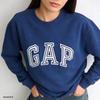 Gap Свободная толстовка с длинными рукавами и нашивкой с логотипом, унисекс.