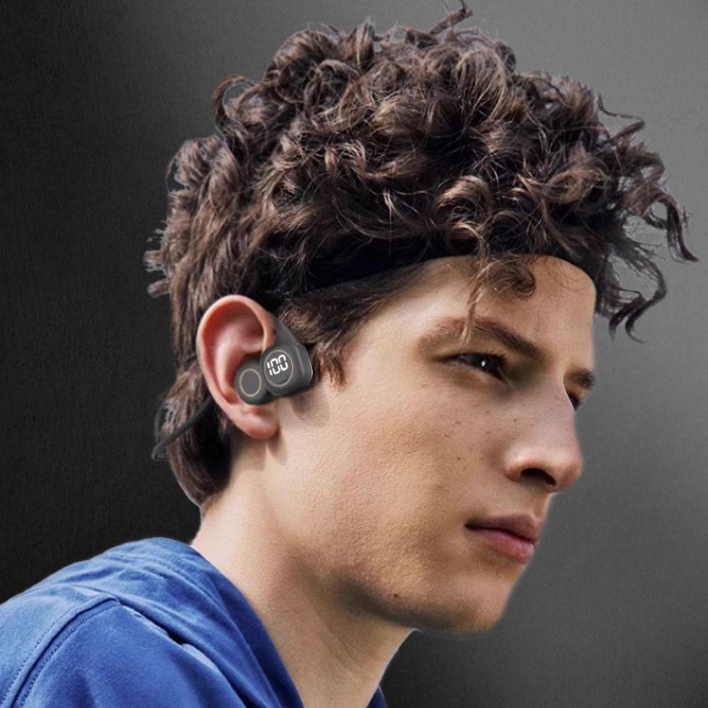 LED Digital Display Wireless Earbuds Neckband Long Standby Stereo Sound Bluetooth Headphones Built In Microphone 2