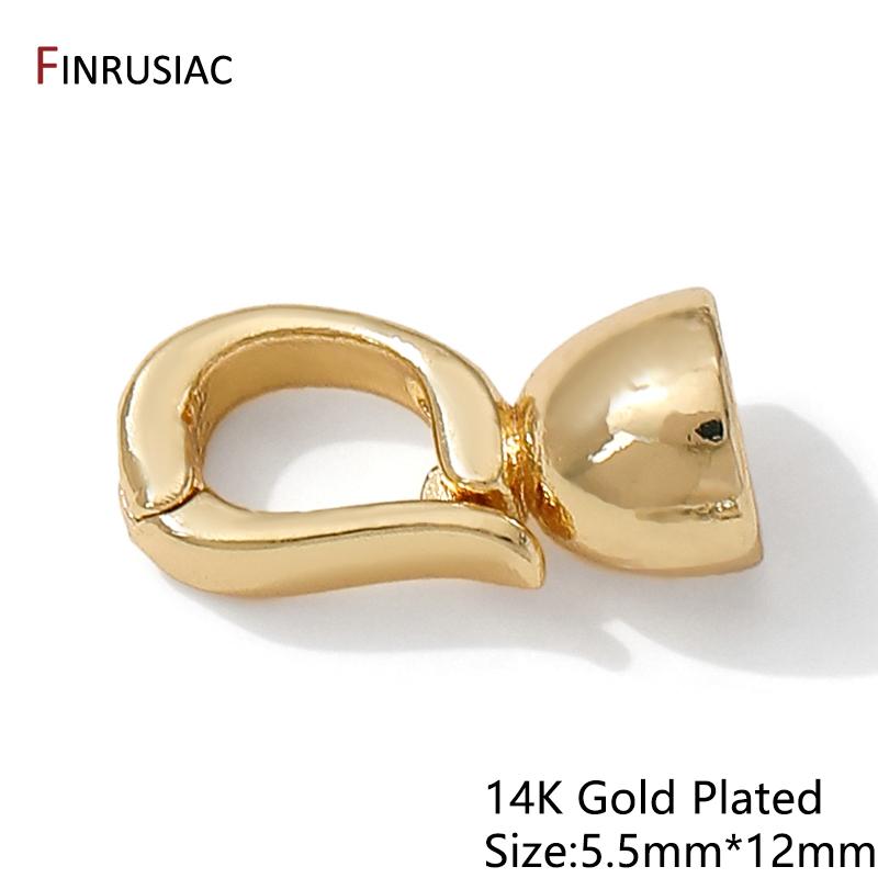 Латунный застежка-коннектор с гладким жемчугом, покрытие 14K золотом, Замок для ювелирных изделий, Застежки-фиксаторы для DIY браслетов, ожерелий