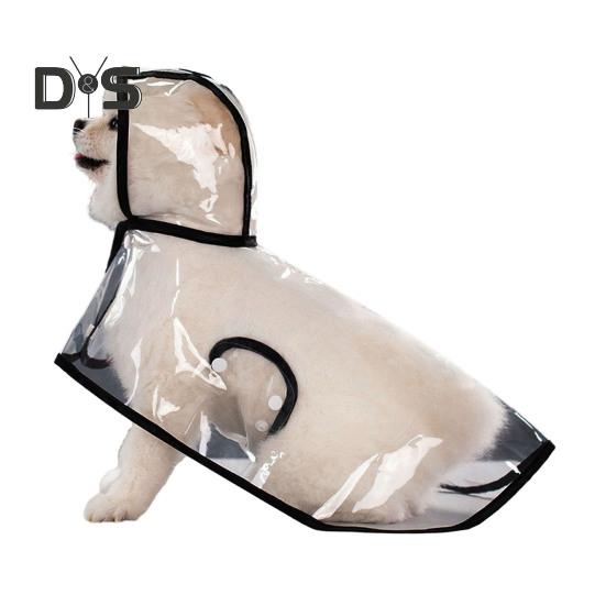 Прозрачный дождевик для домашних животных с капюшоном, водонепроницаемая куртка, модное легкое пальто для домашних животных, пончо для маленьких и средних собак и кошек