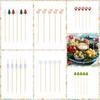 100Pcs/set Bamboo Christmas Fruit Sticks Disposable Not Easy To Break Cocktail Bamboo Sticks Smooth Surface Skewer Fork Cake