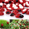 50шт миниатюрный DIY маленький садовый декор Coccinella Septempunctata изделия из смолы