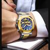 Multi-functional Watches For Man Calendar Moon Phase Chronograph Men's Wristwatch Luminous Business Quartz Watch