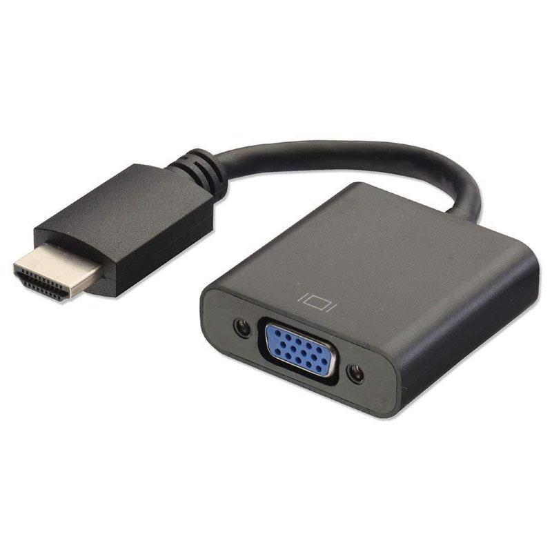 Кабель-переходник, совместимый с HDMI на VGA (черный)