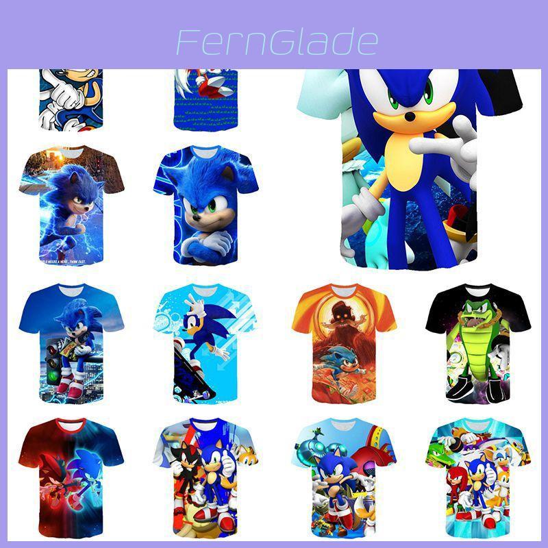 Stylish Sonic The Hedgehog Kids T-shirt With Colorful Cartoon Design For Boys And Girls