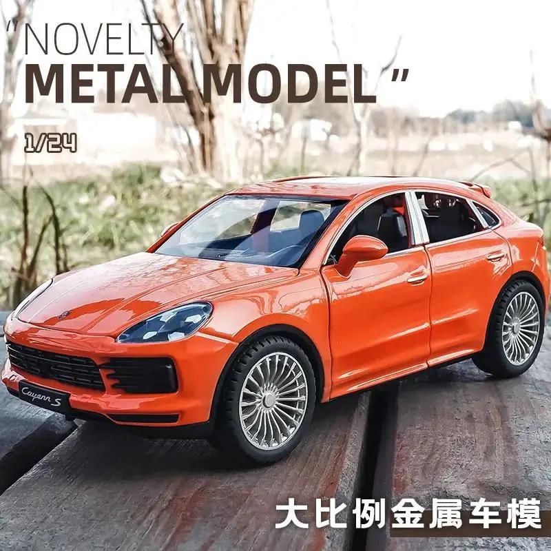 ADY4 1:24 Porsche Cayenne S Turbo SUV Alloy Car Model Diecasts Metal Toy Car Model Simulation Sound Light Collection Kids Gift F384