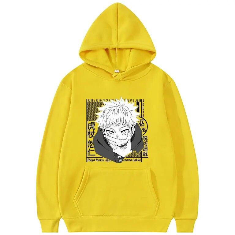 Япония унисекс стиль дзюдзюцу кайсен толстовка Итадори Юдзи узор принт толстовки унисекс повседневная мода с капюшоном женская толстовка в стиле Харадзюку