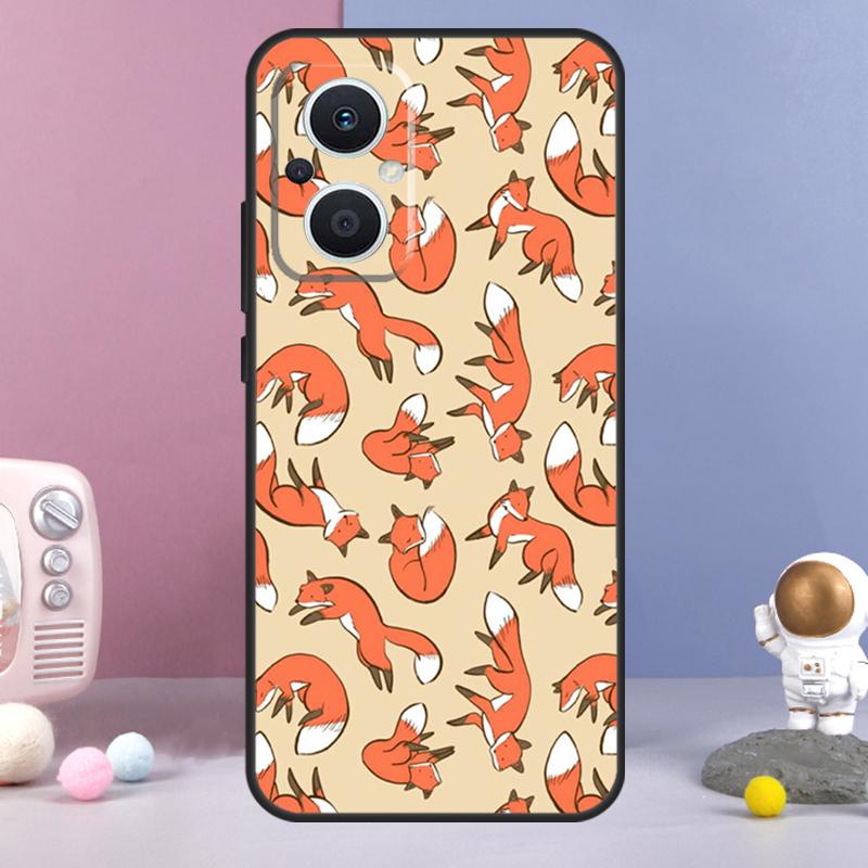 Мультяшные лисы Животное Чехол Для OPPO Reno 11 F 12F 13F 14F 10 12 13 14 Pro 7 8 Lite OPPO Find X9 X6 X5 X8 Pro Чехол