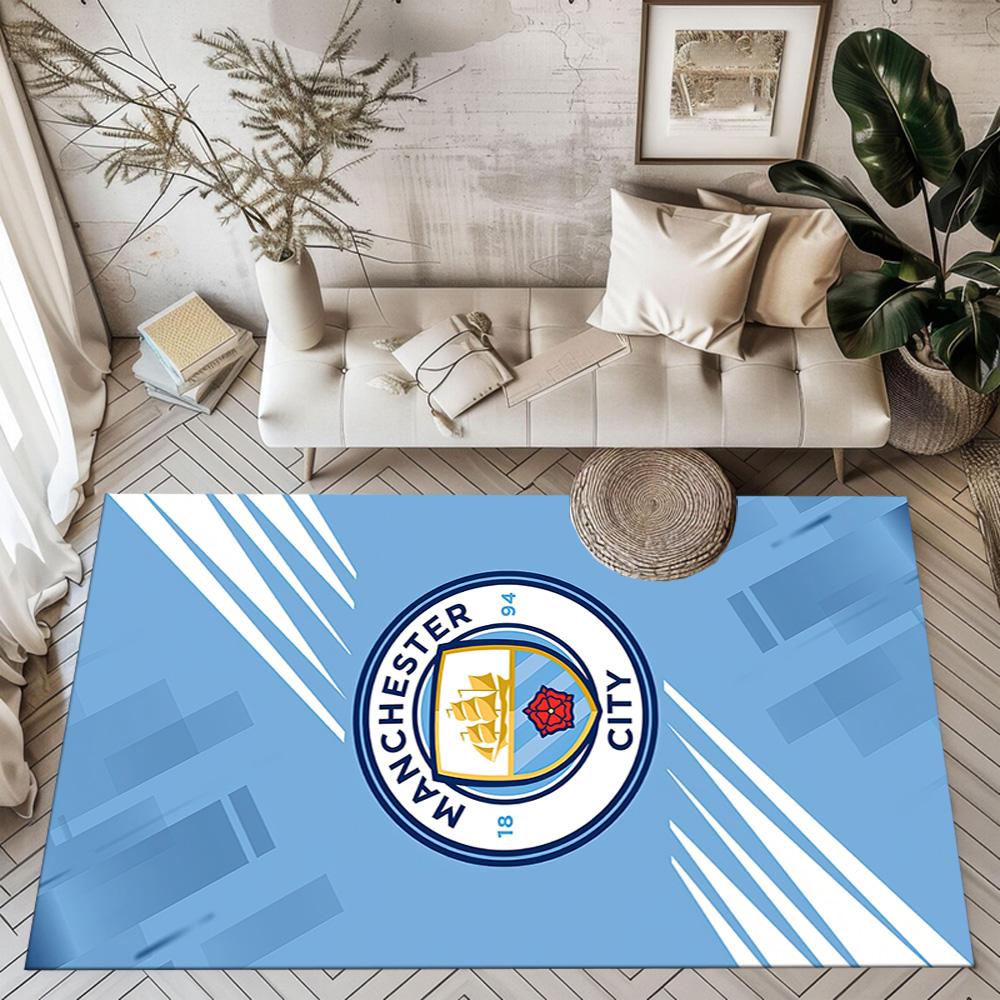 Квадратные ковры Love Manchester City Fc — отличный выбор для гостиных, спален, домашнего декора и в качестве подарков.