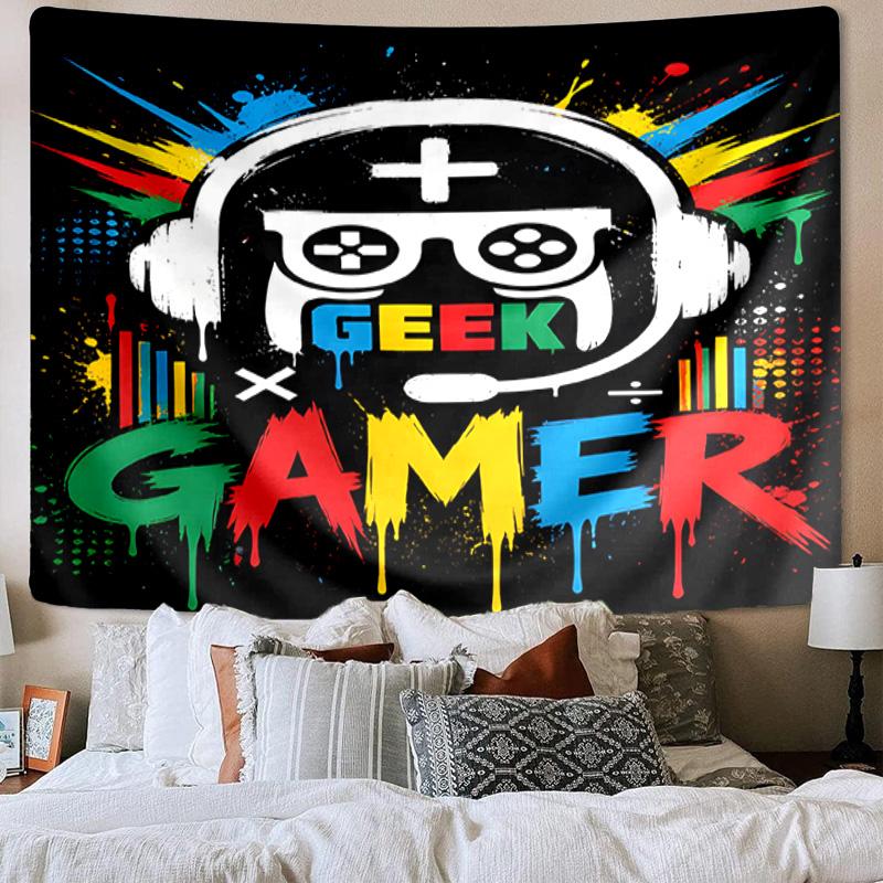 Geek Gamer Culture Printed Tapestry, Wall Hanging,Livingroom, dormitory, Large Wall Decor, Fabric Decor Fan Birthday Gifts