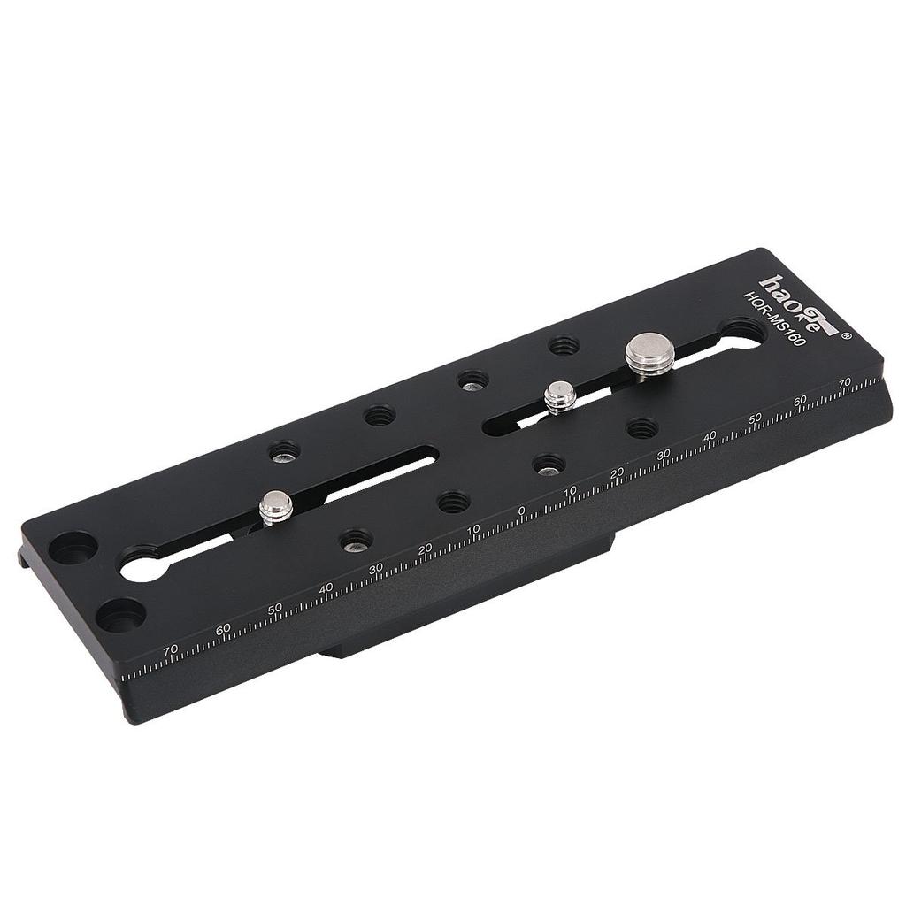 Haoge 160mm Camera Long Slide Quick Release Plate for Sachtler Tripods with Fluid Head DV10 (FSB4, FSB6, FSB6T, FSB8, FSB8T, FSB10, FSB10T, 3+3, 5+5