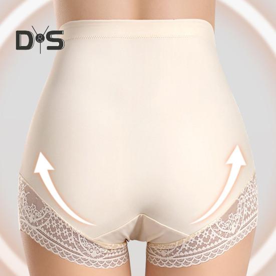 Women High Waist Underwear Sexy Floral Lace Tummy Control Hip Support Postpartum Recovery Stretch Breathable Ladies Female Slimming Brief Panties