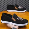 ****** старые ******* тканевые туфли мужские дышащие туфли для папы вышивка Guochao черные туфли для вождения дерьмовая подошва среднего возраста одна педаль