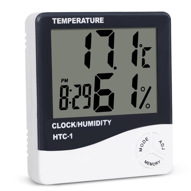 Room LCD Electronic Digital Temperature Humidity Meter Thermometer Hygrometer Weather Station HTC-1