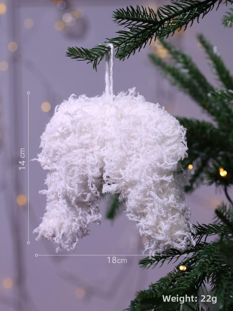 Creative Christmas Tree Socks Heart Shaped Feather Pendant Christmas Decoration For Festive Tree Decor
