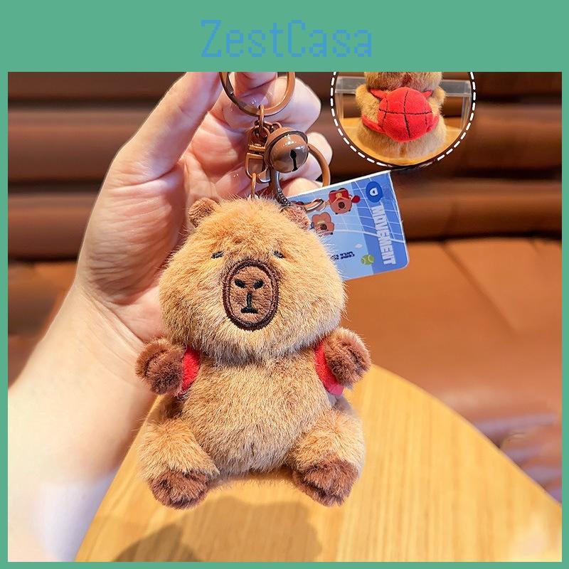 Tennis Table Jinnew Badminton Tennis Backpack Capybara Plush Keychain Pendant