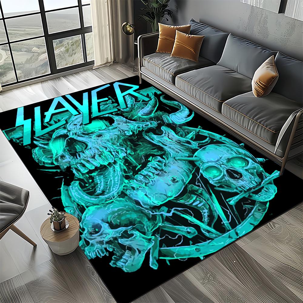 2025 Новый стиль Slayer Хэви-метал группа Знак Ковер Коврик для Гостиной Спальни Дома Украшение Дивана, Детский Игровой Нескользящий Напольный Коврик
