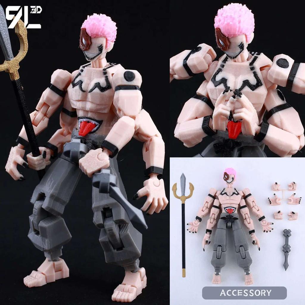 9L3D Jujutsu Kaisen Сукуна Юдзи Фигурка Lucky13 Аниме Коллекционная Игрушка Titan13 Многосуставная Позируемая T13 Проклятый Король Модель Подарок