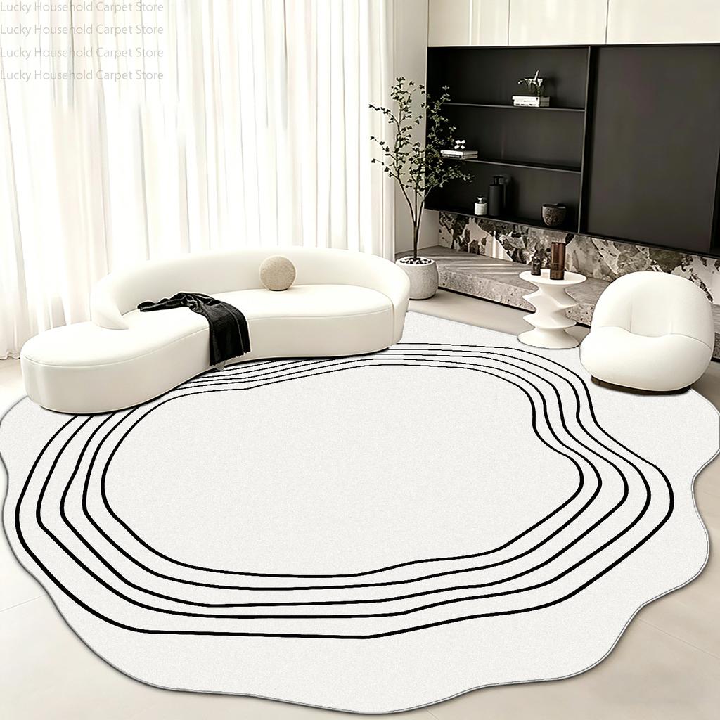 Modern Simple Style Living Room Rugs Non-slip Carpet for Room Cloakroom Dressing Table Mat Easy Clean Alien Carpets Soft Flannel