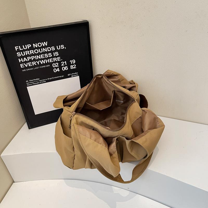 Сумка Легкая Большая Вместительная Сумка Через Плечо Дорожная Сумка Однотонная Сумка-тоут