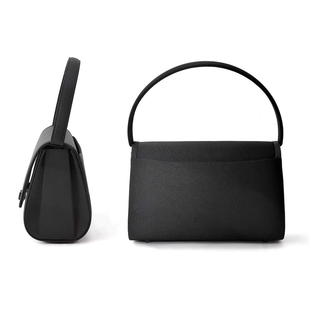 Plex Black Formal Bag with Perfect for Entrance and 161683 Ribbon, Weddings, Funerals, Ceremonies, Graduations, Funerals, Women's,