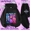 K-pop Demon Hunter New Children's Hoodie Set - Cute Girls' Casual Top for Kids Boys' Sports Shirt with Cartoon Print-2-Piece Set