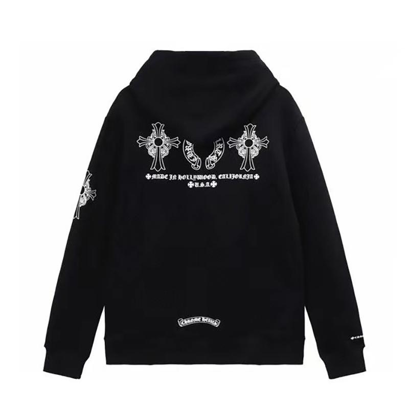 816 CHROME HEARTS 2026 Осень-Зима Новая Классическая Толстовка с Капюшоном Большого Размера с Логотипом, Подходит для Ношения Парами