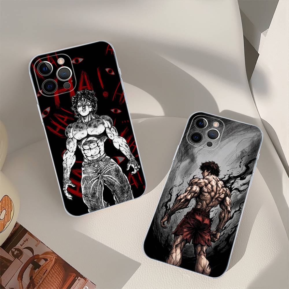 Крутой чехол для телефона B-Baki HanmaS для iPhone 17 16 15 14 13 11 12 Pro Max 16 Plus Прозрачный