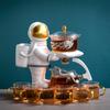 New Astronaut Creative Fish Magnetic Teapot Glass Lazy Automatic Tea Making Household Pu'er Oolong Tea Set Infuser Drinking