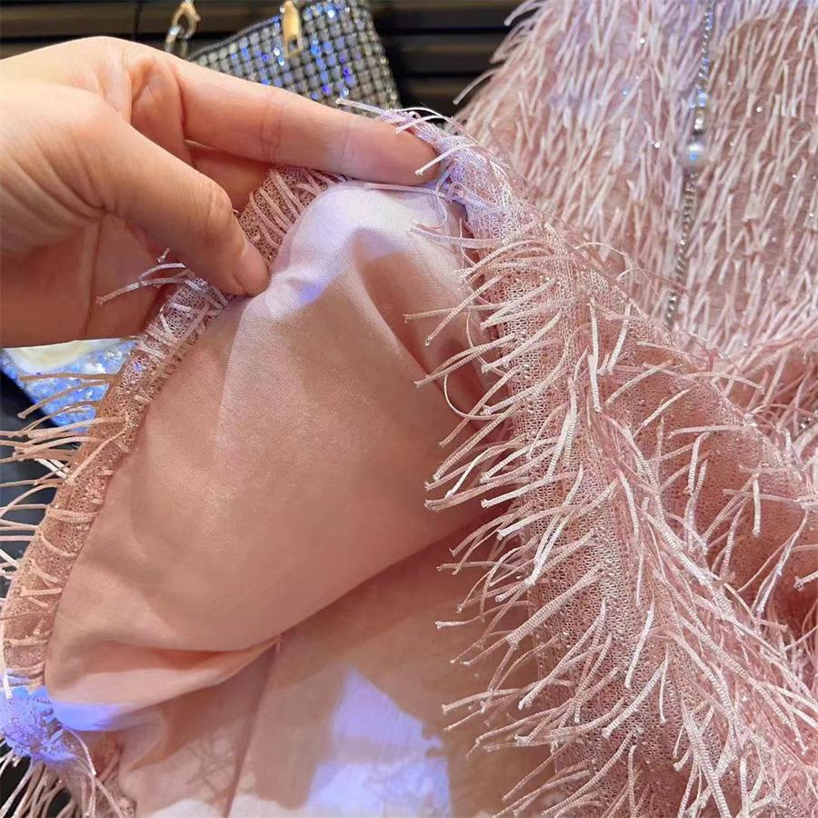 Летнее платье принцессы для девочек с бахромой и круглым вырезом - Платье для вечеринки по случаю дня рождения